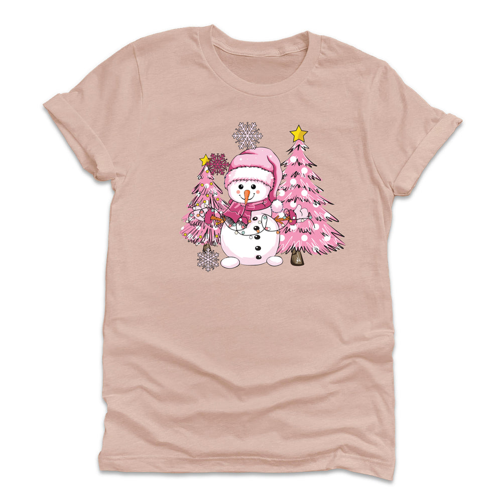 
                  
                    Pink Tree & Snowman T-Shirt
                  
                