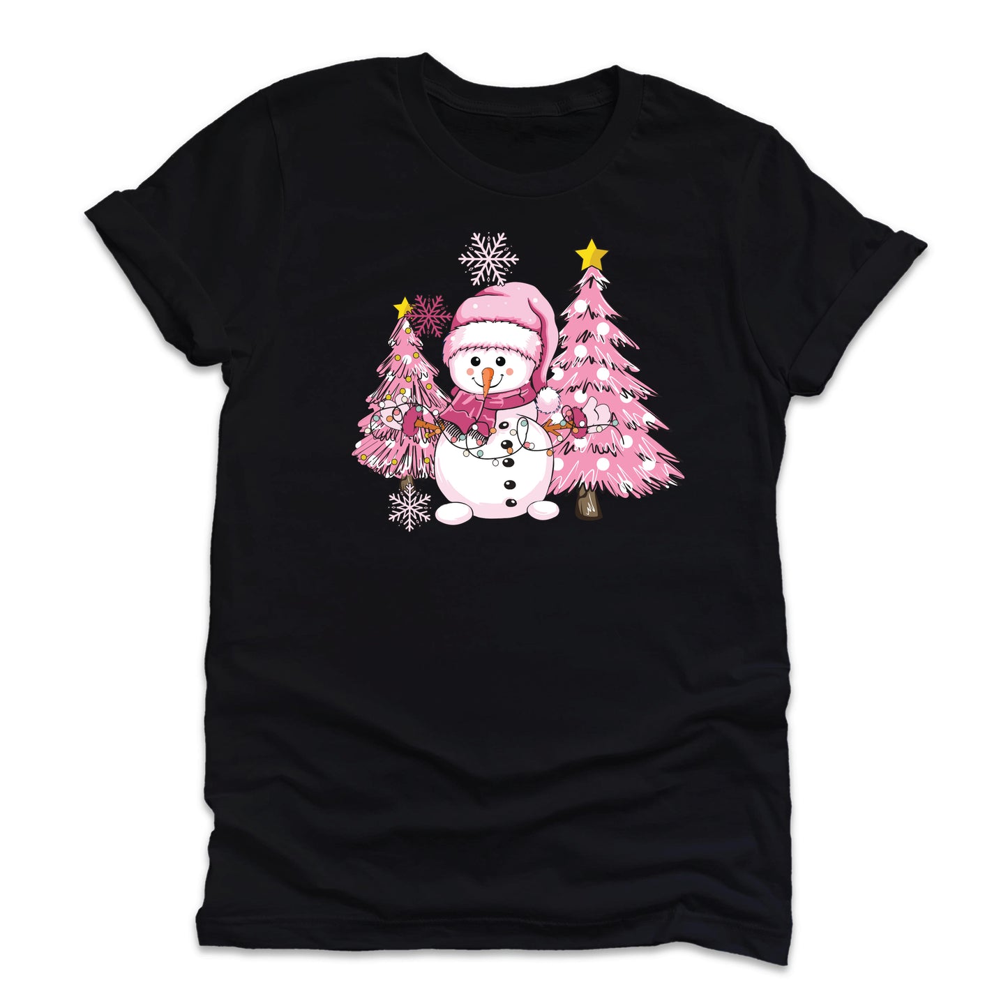 
                  
                    Pink Tree & Snowman T-Shirt
                  
                