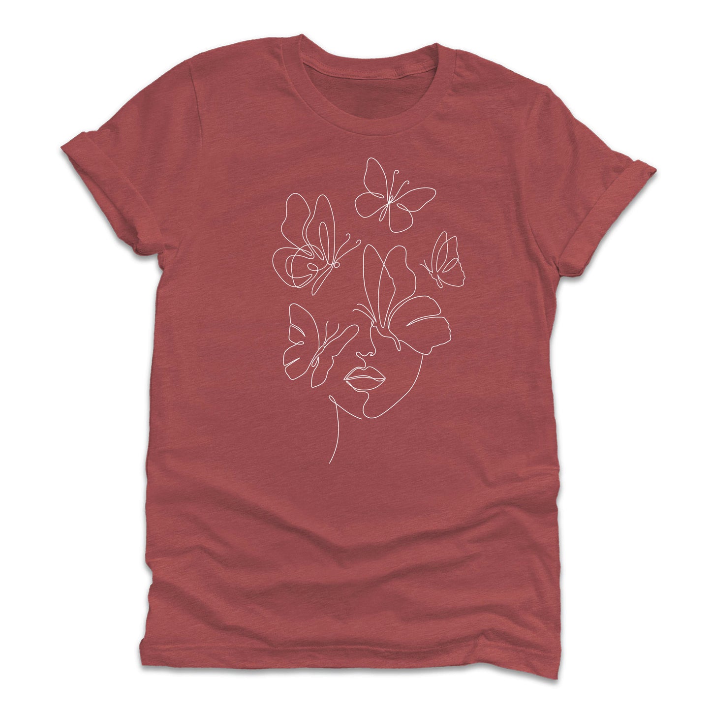 
                  
                    One Line Face with Butterfly T-Shirt
                  
                