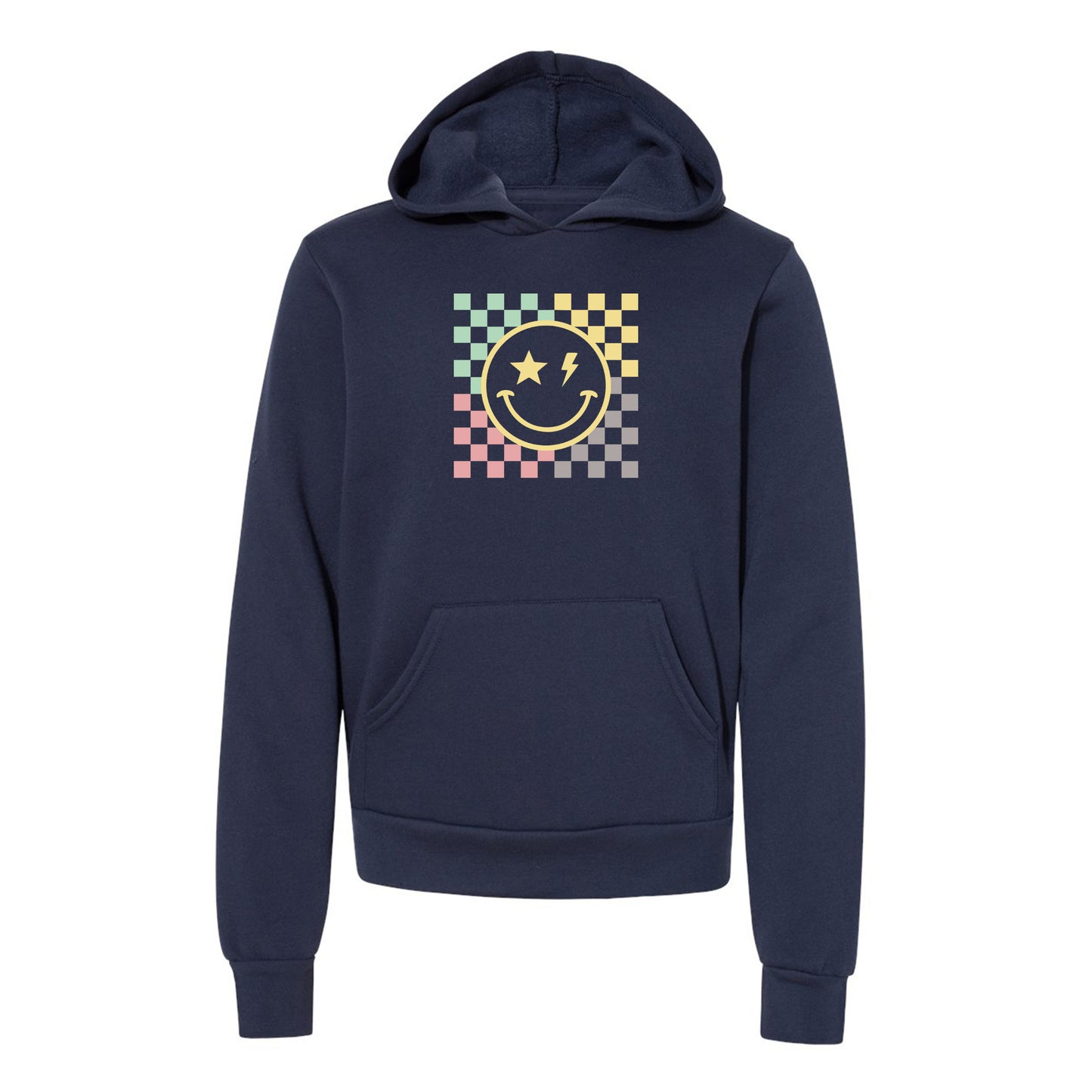 
                  
                    Checkered pattern Smiley Face Hoodie
                  
                