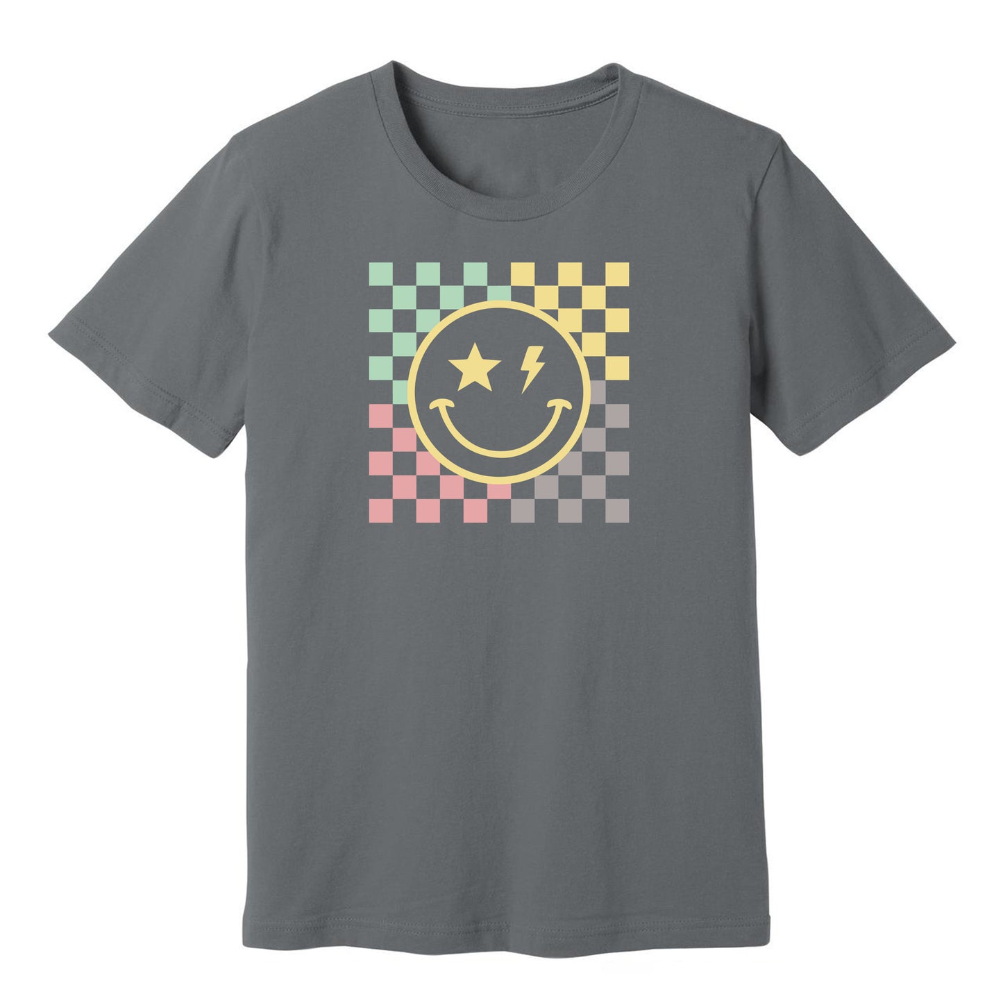 
                  
                    Checkered pattern Smiley Face T-Shirt
                  
                