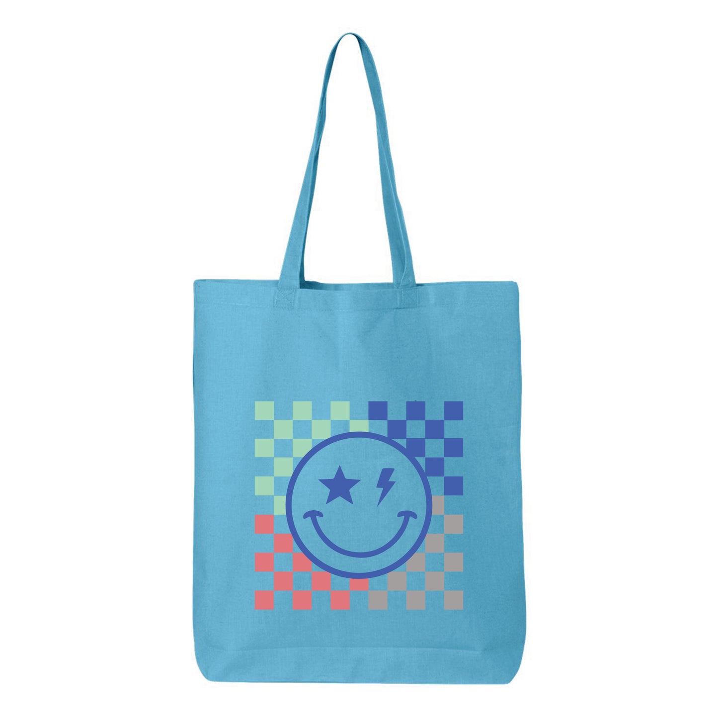 
                  
                    Checkered pattern Smiley Face Tote Bag
                  
                