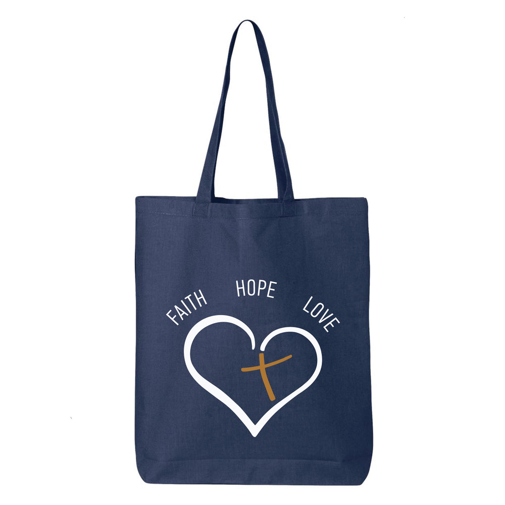 
                  
                    Faith Cross, Faith Hope Love Tote Bag
                  
                