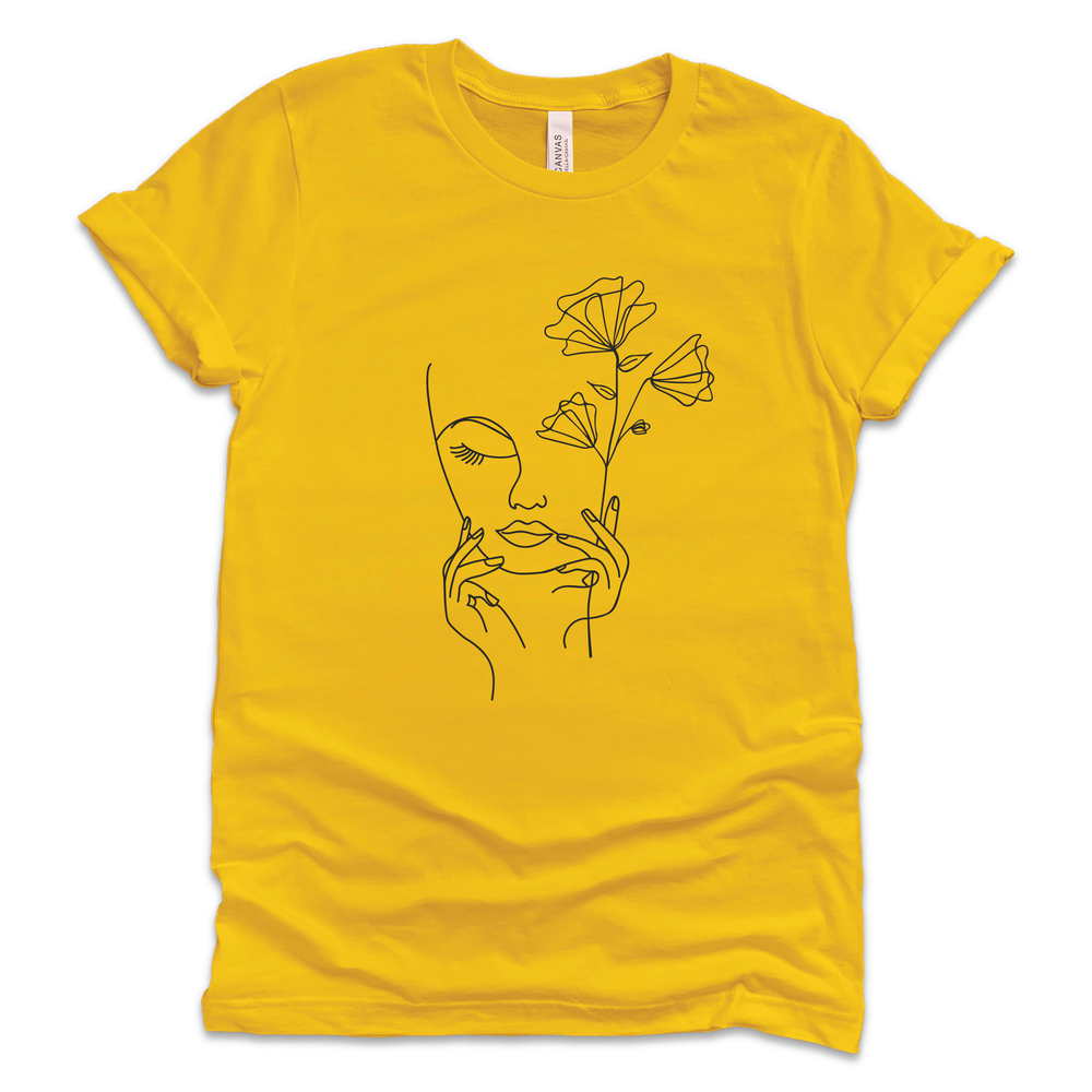 
                  
                    Woman Face with Flowers T-Shirt
                  
                