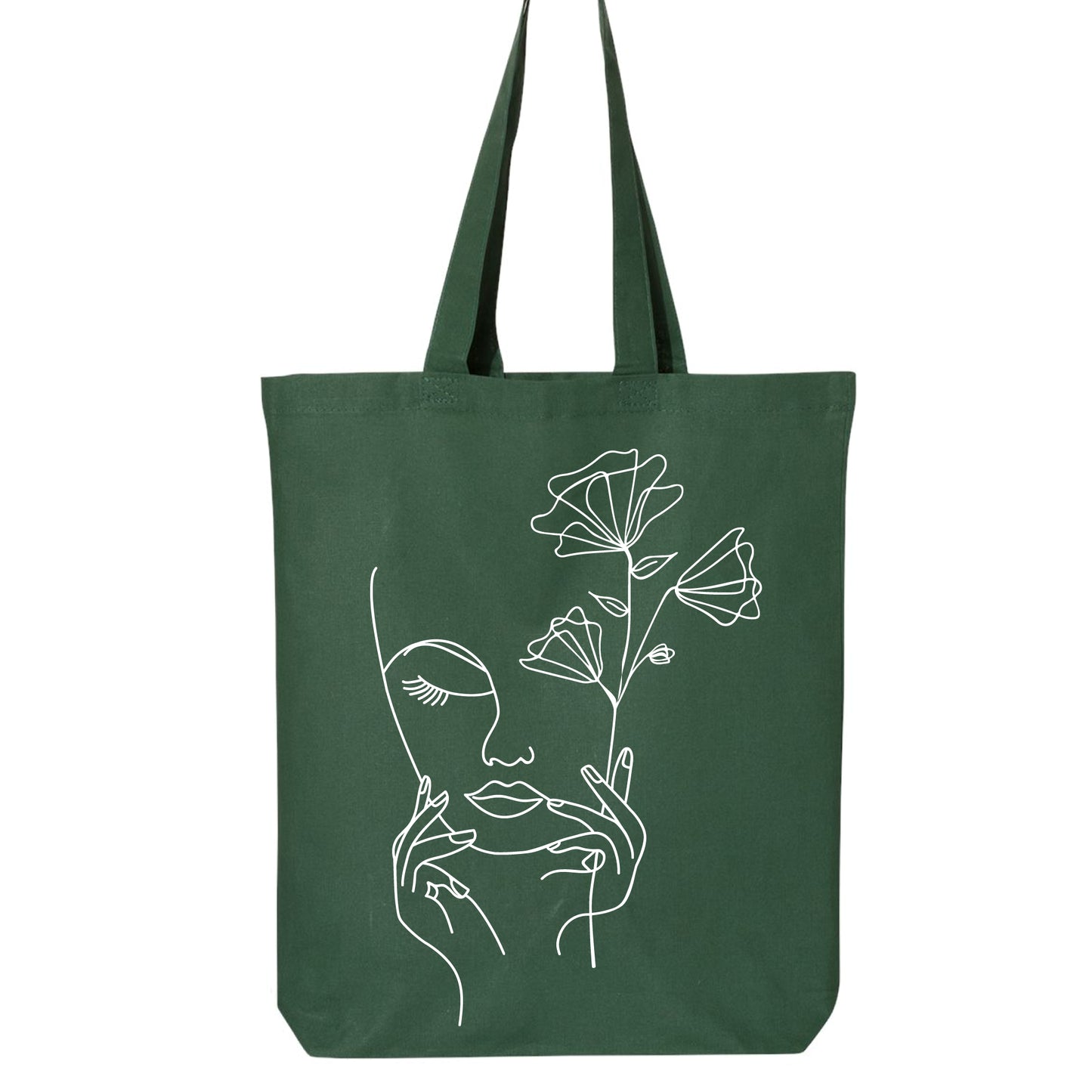
                  
                    One Line Face With Flowers Tote Bag
                  
                