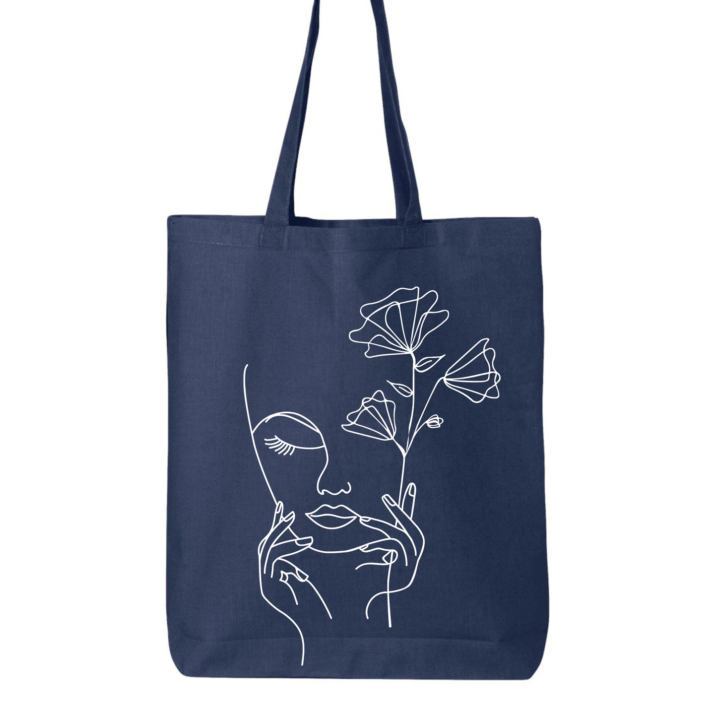 
                  
                    One Line Face With Flowers Tote Bag
                  
                