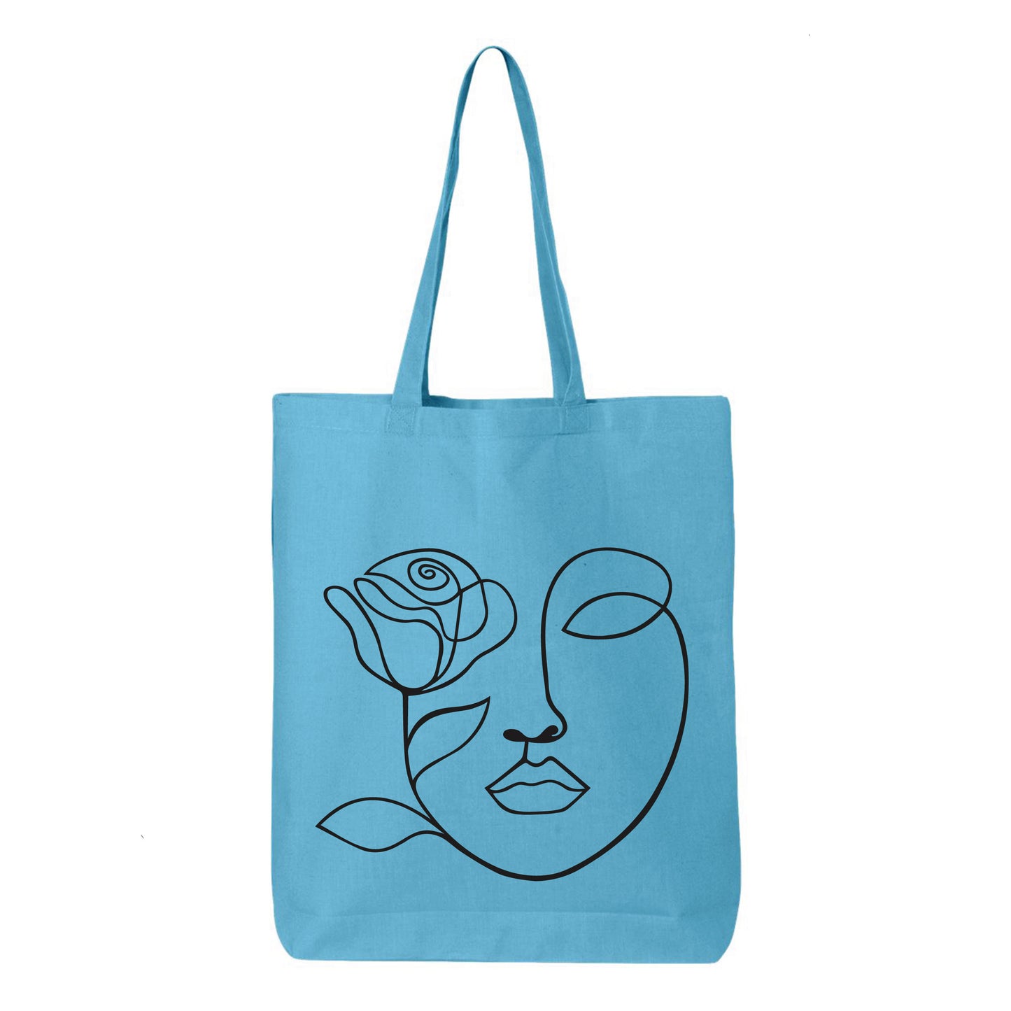 
                  
                    One Line Face With Flower Tote Bag
                  
                